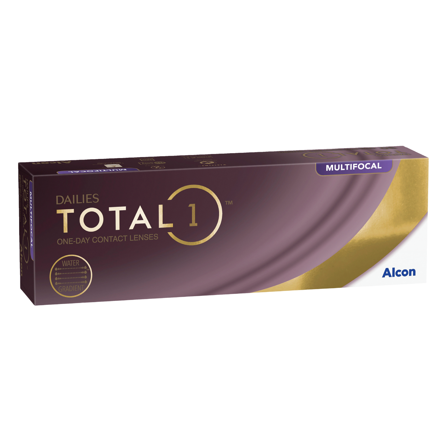 Box of Alcon Dailies Total1 multifocal contact lenses