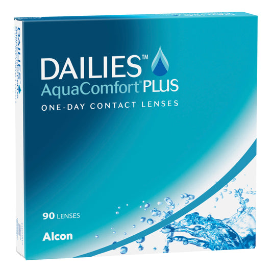 Box of 90 Dailies Aqua Comfort Plus contact lenses
