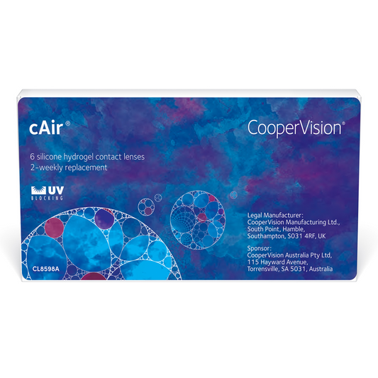 Box of Coopervision cAir contact lenses