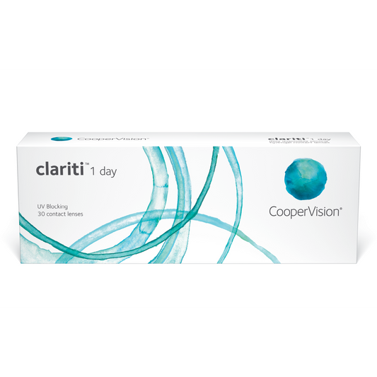 Box of Coopervision Clariti contact lenses