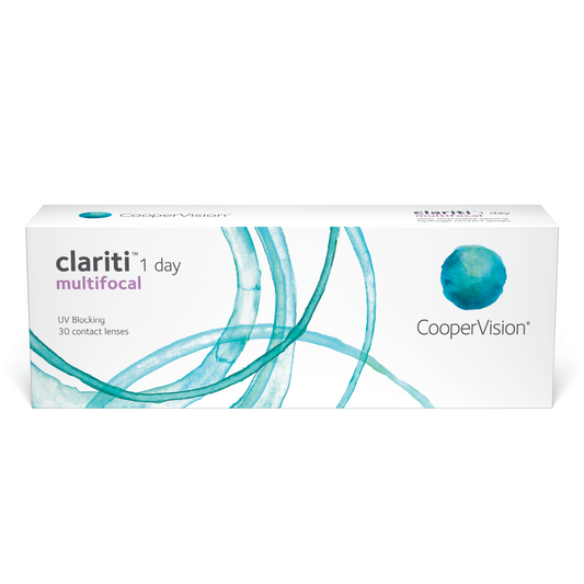 Box of Coopervision Clariti multifocal contact lenses