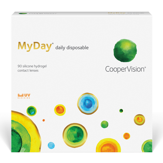 Box of Coopervision 90 MyDay contact lenses